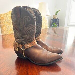 Silver Rebel Cowboy Boots Men's Size 13 E Brown Western Boots
